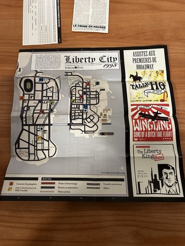 Grand Theft Auto Liberty City Stories Sony PSP EXCELLENT Condition MAP POSTER - Foto 4 di 5