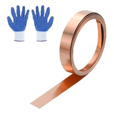 3.28ft Copper Sheet Roll, 1000x5x1mm Pure Copper Strip with Gloves