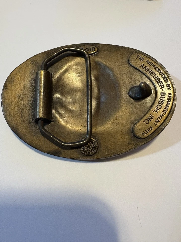 Vintage Solid Brass Anheuser Busch Eagle  Belt Buckle P168 Bergamot Vintage - Image 4 of 4