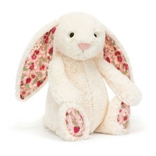 Jellycat Blossom Cream Medium Bunny Berry Plush,31cm Cute Soft Toy with Dust Bag