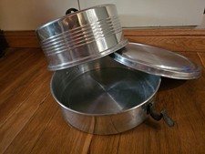 Vintage 1950’s Regal Ware Aluminium Double Stacking Cake Pie Locking Lid Carrier