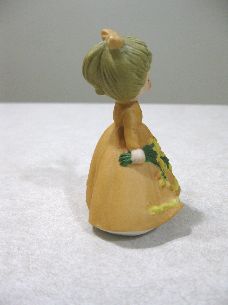 Vintage Josef Originals George Good November Figurine Birthday Girl With leaves