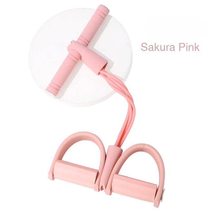 4-Tube Foot Pedal Resistance Band Body Stretch Pull Rope Fitness Yoga Exercise