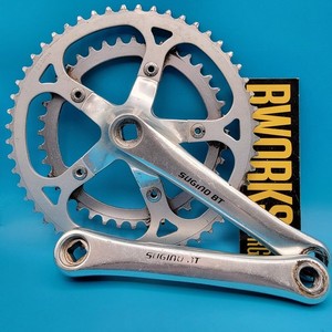 Sugino BT Square Taper Double Crankset 170mm 52/40t 5 Bolt 110 BCD Vintage   j13