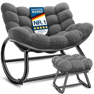 RETOURE Schaukelstuhl ergonomisch Schaukelsessel 120kg Relax Stuhl Lounge Sessel