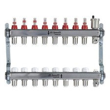 JG Speedfit Underfloor Heating 8 Port Manifold Stainless Steel JGUFHMAN8 New