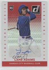 2015 Panini Donruss Signature Series Red 16/49 Lane Adams #14 Auto 0g4