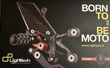 Lightech BMW S1000R S1000RR / HP4 Fussrastenanlage klappbar R-Version Carbon Rot