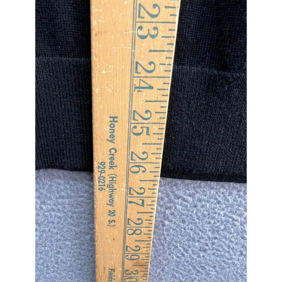 Club Monaco Sweater Mens XS Black Mock Neck Long Sleeve 100% Wool Knit - Image 4 of 4