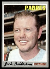 1970 Topps Card Baseball Jack Baldschun San Diego Padres #284 EX+