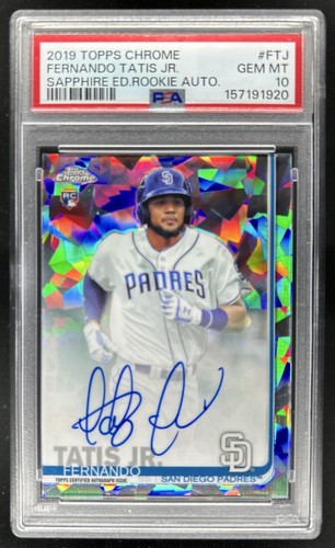2019 Topps Chrome Sapphire Fernando Tatis Jr. Rookie Auto RC #CSA-FTJ PSA 10