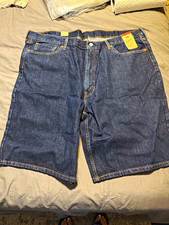Levi's 469 Loose Fit Men's Denim Shorts Dark Wash Blue 100 Cotton 5-Pocket