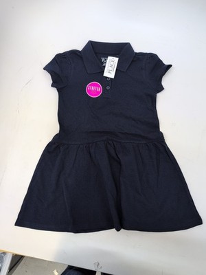 The Children s Place Girls Uniform Pique Short Sleeves Polo Dress Size 4T Blue