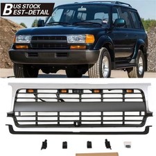 Chrome Front Grille Fit For Toyota Land Crusier Prado Lc80 Fj80 Fzj80 1990-1997