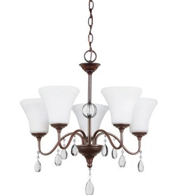 Sea Gull Lighting 3210505BLE-710 West Town 5 Light 22'' Burnt Sienna Chandelier
