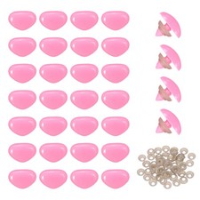 Safety Nose, 50Pcs 17mm Realistic Doll Safety Nose, Pink