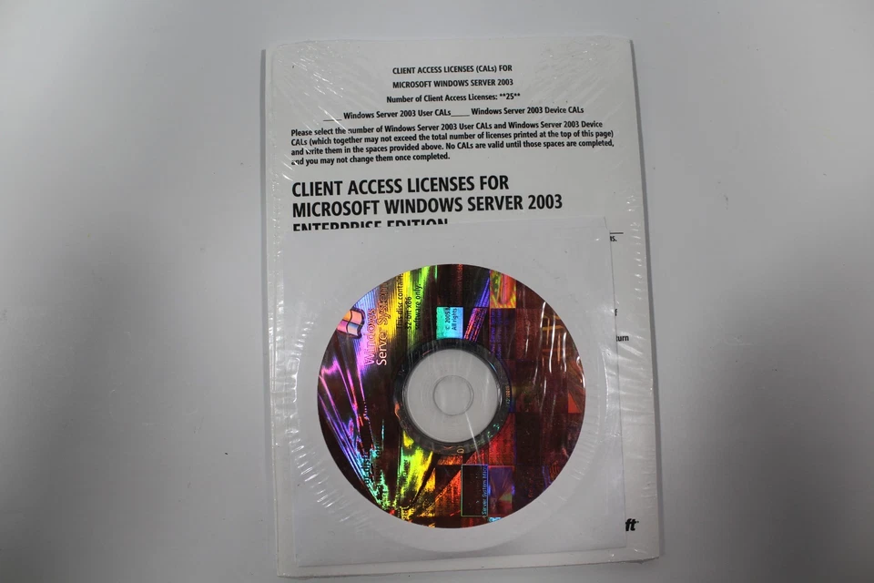 Microsoft Windows Server 2003 R2 Standard and Enterprise Sealed Key 25 Client - Image 2 of 2
