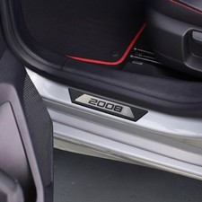 Juego De 4 Listones De Protección Para Puertas De Peugeot 2008 (2019-2025) - Acero Inoxidable Cromado, Autoadhesivos