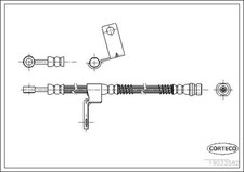 Bremsschlauch CORTECO 19033582 für HYUNDAI GETZ TB CRDi GLS