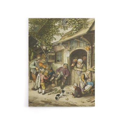 Cornelis Ploos van Amstel Violin Player At An Inn Canvas Wall Art Print