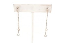 Sterling Silver 925 Star Earrings Italy