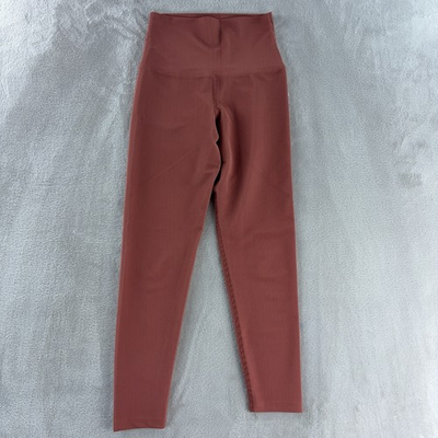 #ad Beach Riot Ribbed Leggings Womens Size Small Rust High Rise Stretch Activewear $24.95