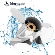 11 1/8 x 13 Stainless Boat Propeller Fit Mercury 30 Force40/50 60 70hp 13 Spline