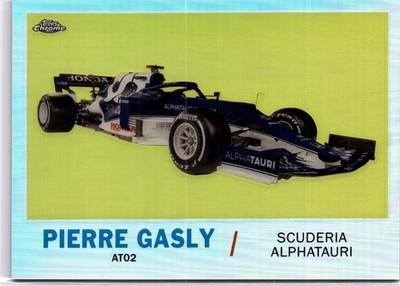 2021 Topps Chrome F1 T61-PG Pierre Gasly AT02 Scuderia AlphaTauri F1 TCG