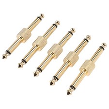 5Pcs 1/4 Inch 6.35 mm Guitar Effects Pedal Connector Coupler Jack Interface5725