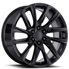 24x10 Escalade 12 Spoke Wheels Fr 98 Gloss Black Oem Replica Rims 4pcs