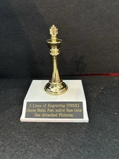 4” Chess King Trophy. (Please See All Photos)