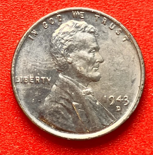 1943-D Lincoln Wheat Cent Penny GEM BU From an Original Bank Roll