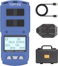 TopTes Guard-122 4 Gas Monitor Multi Gas Detector Sensor H2S CO LEL O2 0.5s