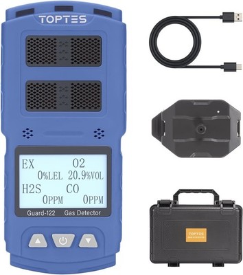 TopTes Guard-122 4 Gasmonitor Multi Gaswarner Sensor H2S CO LEL O2 0,5s
