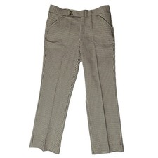 Hart Schaffner Marx Silver Trumpeter 60s-70s VTG Mens Dress Pants 36x30.5" Check