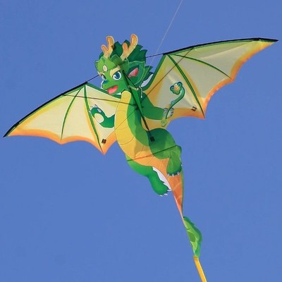 Grüner Drachen groß Outdoor Strand Fliegen Spielzeug für Erwachsene Kinder 50m Schnur