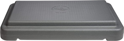 The Step (Made in USA) 4 Inch Stackable Aerobic Exercise Platform (Grey) with No