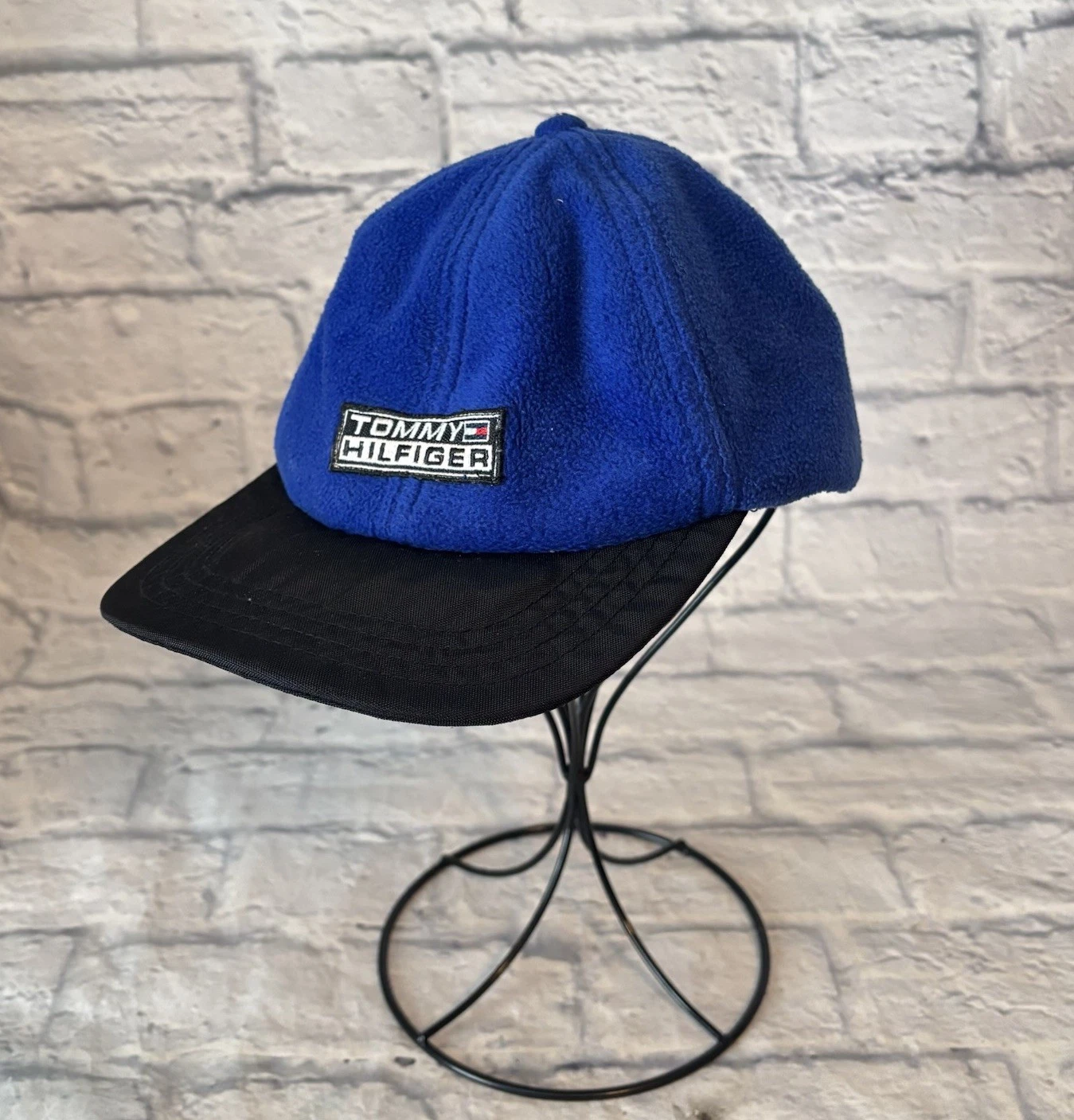 Vintage Tommy Hilfiger Fleece 5 Panel Hat Adult Buckle Blue Mens RARE 1990’s