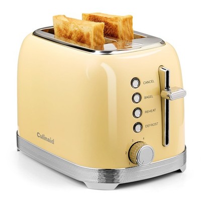 Toaster 2 Slice Stainless Steel with 1.5  Extra Wide Slots Bagel, Defrost, Re...