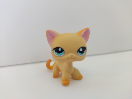 Littlest Pet Shop LPS #339 gelb orange Kurzhaar Katze blaue Augen