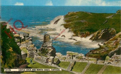 Ansichtskarte_ Tintagel, Schlossbogen und Nordküste [Harvey Barton]