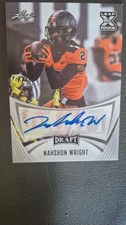 2021 LEAF DRAFT ROOKIE AUTO OF NAHSHON WRIGHT - OREGON STATE CARD # BA-NW1. rookie card picture