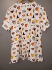 FRIENDS® Gathering Thanksgiving 3-Pocket Scrub Top | Women's Large | NWOT — photo 2
