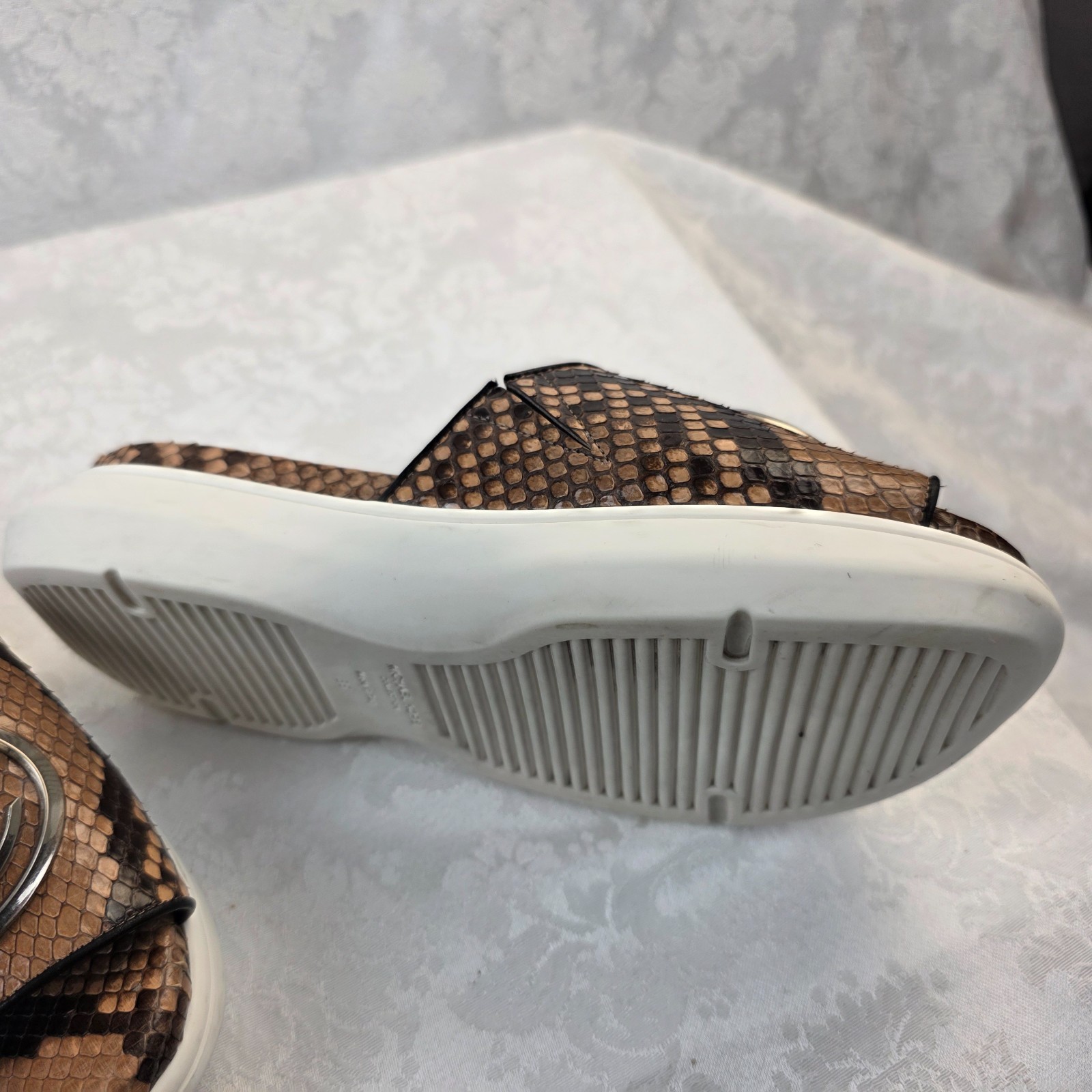 Michael Kors Genuine Python Slide Sandals Size 36… - image 8