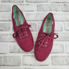 Pristine Keds Champion Beet Microdot Laces Sneakers Burgundy Wine Women's Size 7