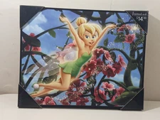 Disney Tinkerbell Framed Wall Art Canvas 11x14 Blockbuster 2011  Pink Green