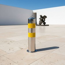 Paletto Dissuasore in Acciaio Inox Anti-Collisione per Strada, Aree Pedonali
