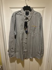 Antigua Washington Commanders Men  s XL Button Down Polo Plaid NWT RARE