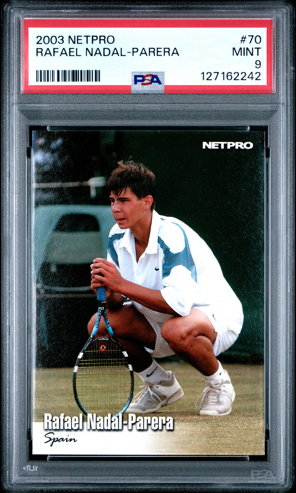 2003 NETPRO #70 RAFAEL NADAL-PARERA ROOKIE RC PSA 9