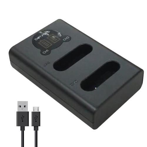 LCD USB Dual Battery Charger for Nikon EN-EL23 | replaces MH-67P